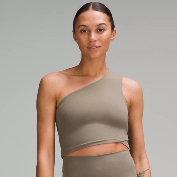 lululemon athletica Tops - LULULEMON align asymmetrical one shoulder tank top taupe Nomad 10
